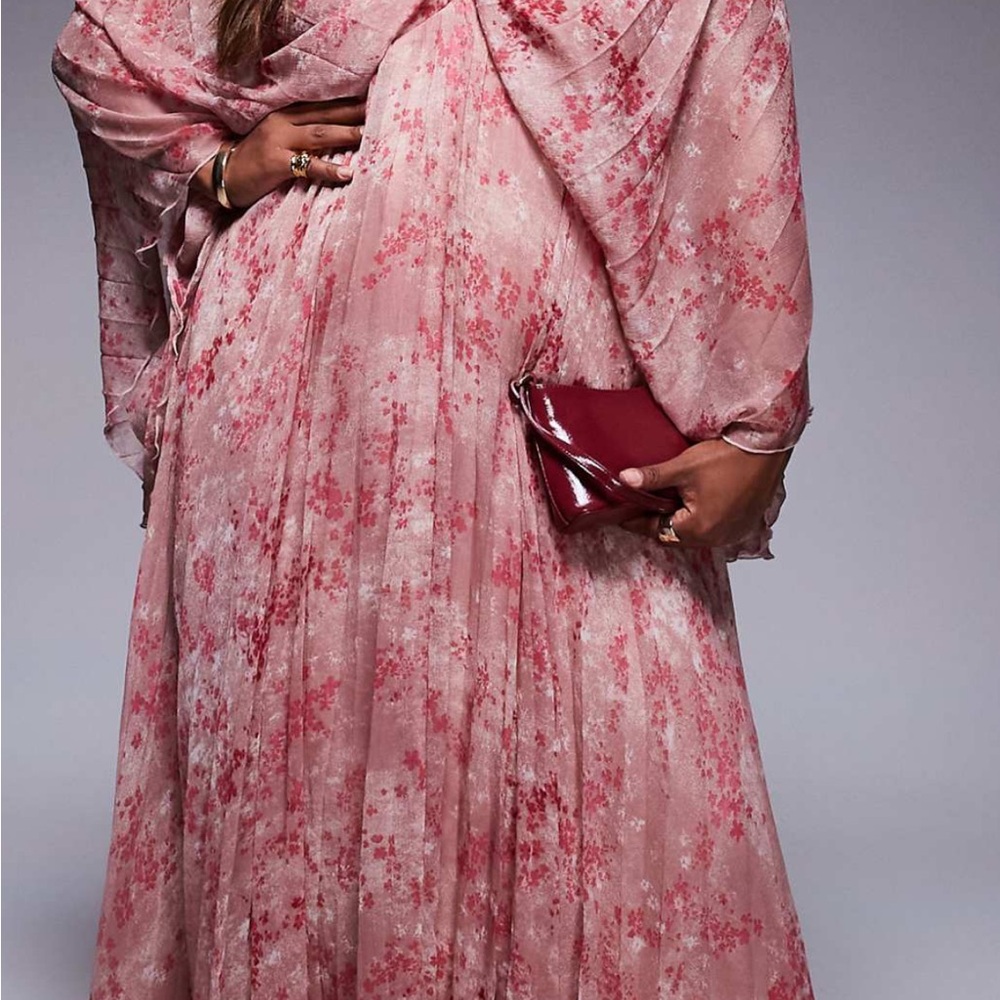 Elegant Pink Floral Dress by ASOS